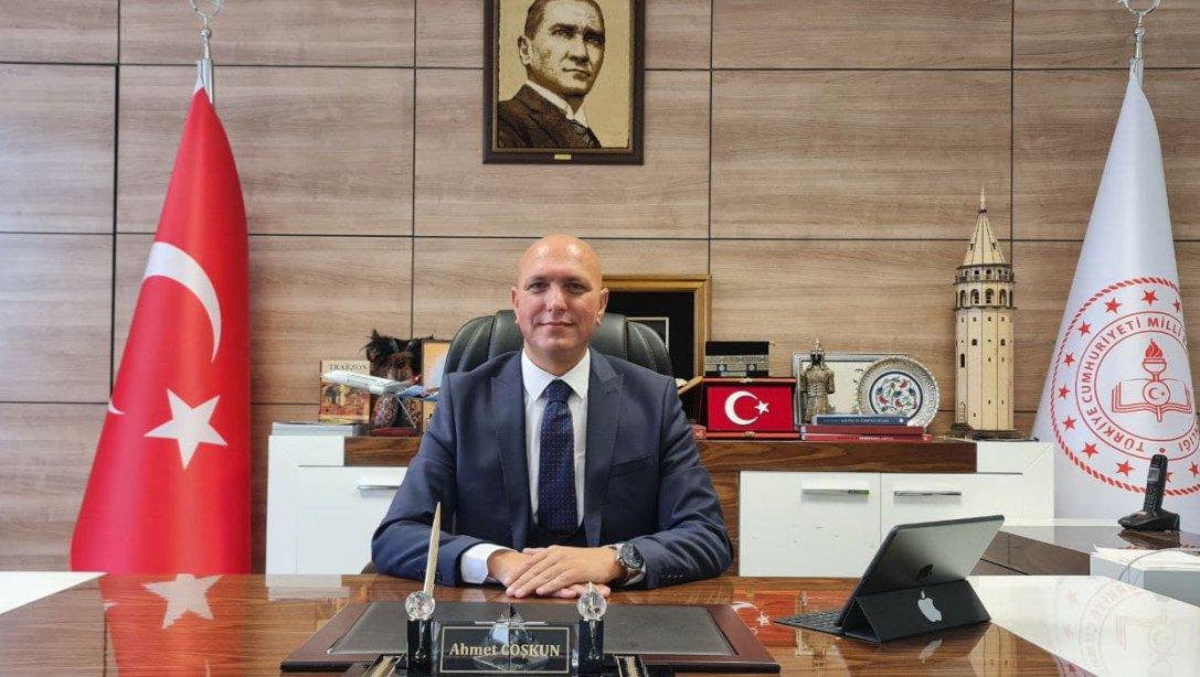 İlçe Millî Eğitim Müdürümüz Sayın Ahmet Çoşkun'un Türkiye Büyük Millet Meclisi'nin Açılışı'nın 103. Yıl Dönümü ve 23 Nisan Ulusal Egemenlik ve Çocuk Bayramı Mesajı