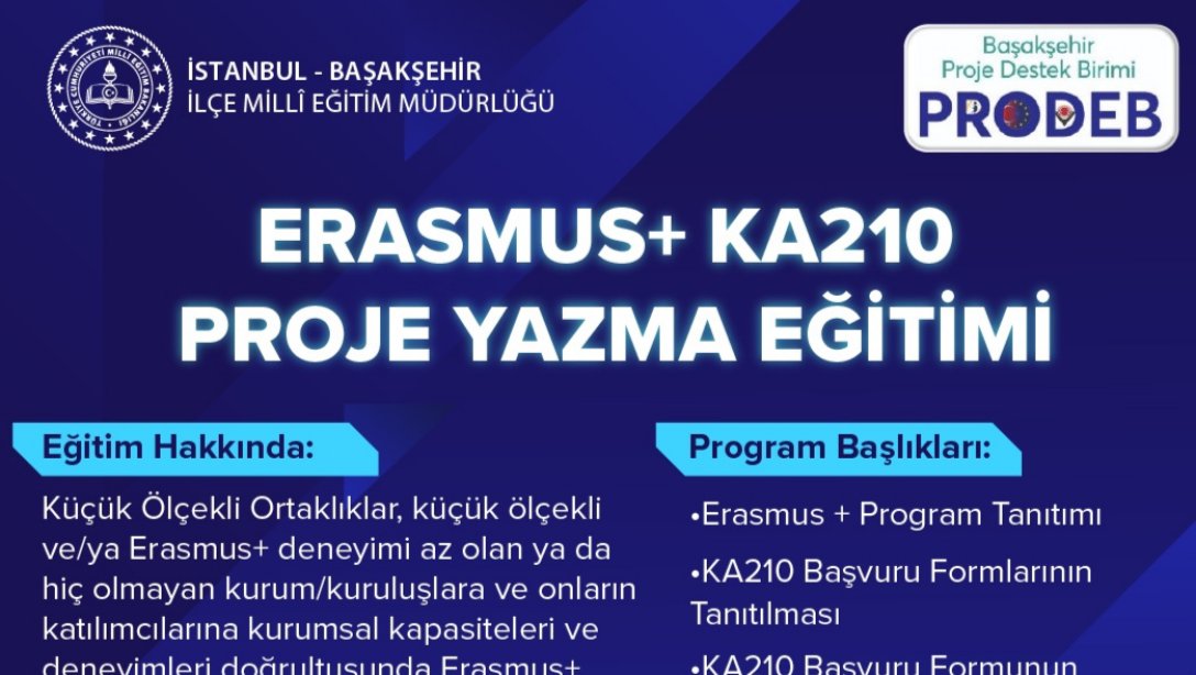 ERASMUS+ KA210 PROJE YAZMA EĞİTİMİ